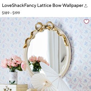 Pottery Barn x LoveShackFancy Bow Wallpaper 1 Panel